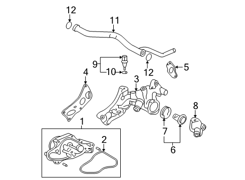 2012 Acura MDX Powertrain Control Pipe, Connecting Diagram for 19505-RN0-A00