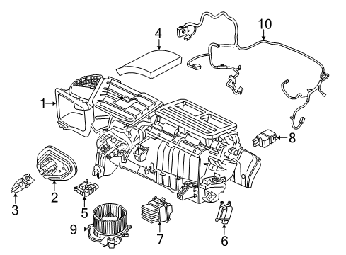 2015 Ford Mustang Air Conditioner Filter Diagram for FR3Z-19N619-A