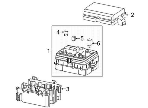 2021 GMC Yukon Air Conditioner Fuse & Relay Box Diagram for 84926407