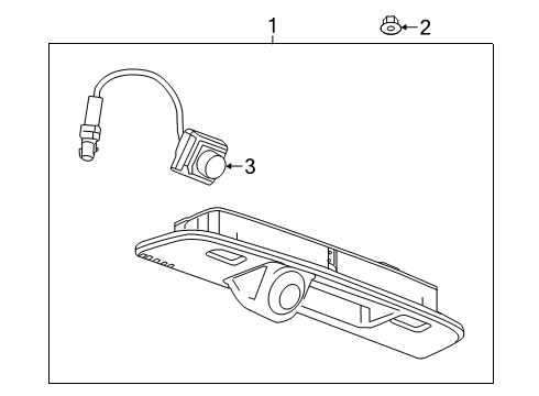 2021 Cadillac XT4 License Lamps License Lamp Diagram for 84719614