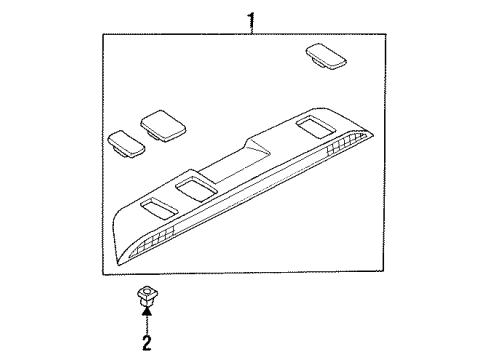 1993 Nissan Pathfinder High Mount Lamps Lamp Assembly-Stop Diagram for 26590-60G01