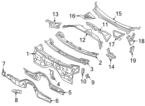 2022 BMW X5 Cowl CONNECTION SUPPORT TUBE LEFT Diagram for 41007933271