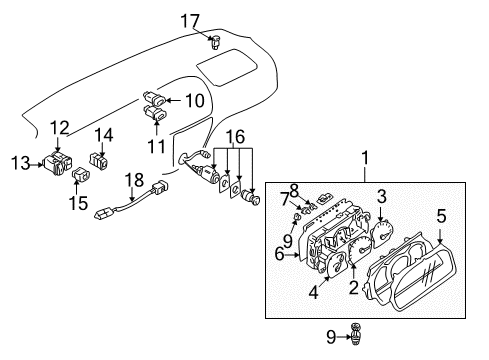 2002 Chevrolet Tracker Cruise Control System Actuator Asm, Cruise Control (On Esn) Diagram for 30027419