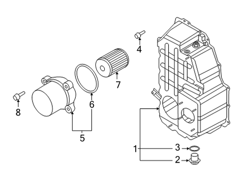 2021 Kia K5 Case & Related Parts O RING Diagram for 462982N000