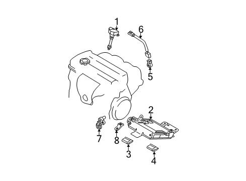 2004 Nissan Altima Ignition System Engine Control Module Diagram for 23710-9J307