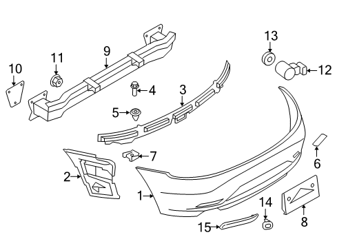 2009 BMW Z4 Parking Aid Rear Reflector, Rear Left Diagram for 63147191767