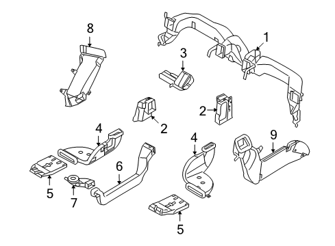 2008 Hyundai Veracruz Ducts Duct Assembly-Rear Heater Diagram for 97920-3J000