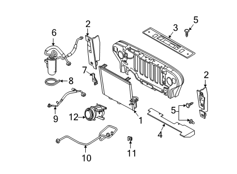 2004 Jeep Wrangler A/C Condenser, Compressor & Lines Line-A/C Discharge Diagram for 55037579AB