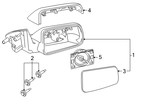 2009 Ford Focus Mirrors Mirror Cover Diagram for 8S4Z-17D743-CA