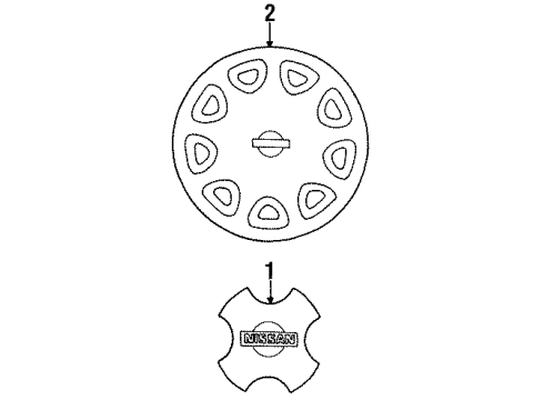 1997 Nissan 200SX Wheel Covers & Trim Disc Wheel Cap Diagram for 40315-4B700