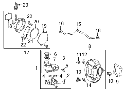 2019 Toyota Camry Hydraulic System Switch Assembly, Vacuum Diagram for 83390-28120