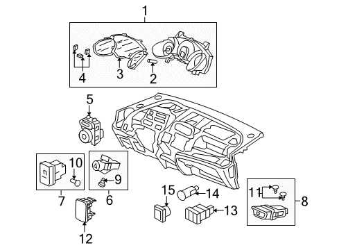 2011 Honda Fit Switches Sensor Set, Position Diagram for 28900-RR4-305