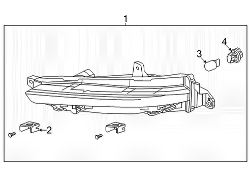 2022 Honda Pilot Signal Lamps CLIP, L. Diagram for 33355-TG7-A01