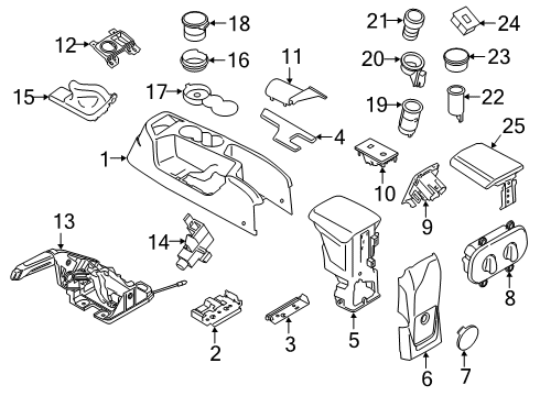 2019 Ford Transit Connect Parking Brake Rear Cable Diagram for DV6Z-2A603-D