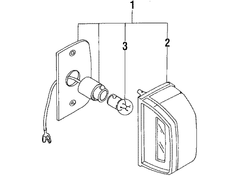 1989 Nissan Stanza License Lamps Lamp Licence Diagram for 26510-25A10