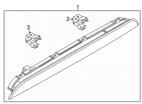 2020 Toyota Yaris High Mount Lamps High Mount Lamp Diagram for 81570-WB005