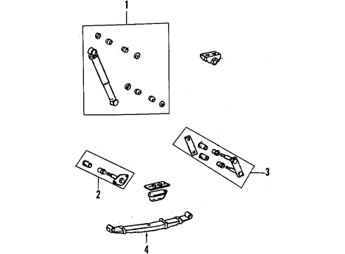 2004 Toyota Tacoma Rear Suspension Leaf Spring Diagram for 48210-AD040