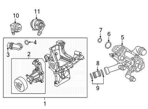 2021 BMW X5 Water Pump CONNECTOR Diagram for 11519489804