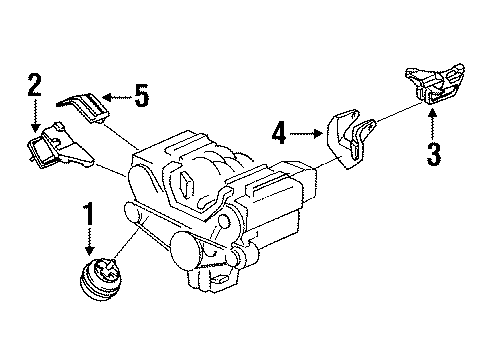 1991 Acura Legend Engine & Trans Mounting Bracket, Transmission Stopper (AT) Diagram for 50827-SP0-980