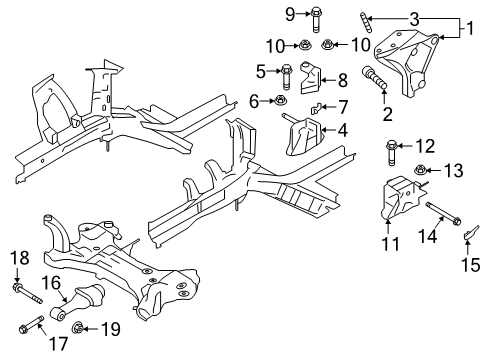 2021 Hyundai Veloster Engine & Trans Mounting STOPPER Diagram for 21824F2000