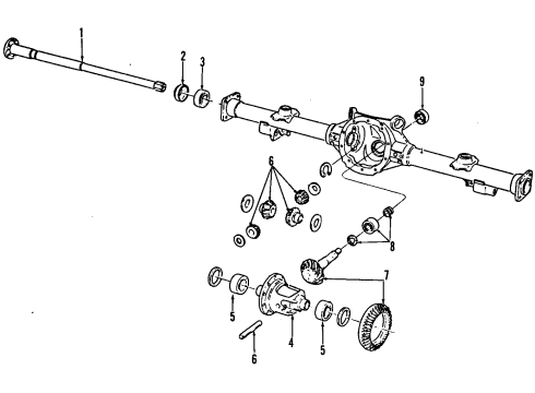 1984 Chevrolet El Camino Rear Axle, Differential, Propeller Shaft Gear Kit Diagram for 22521625