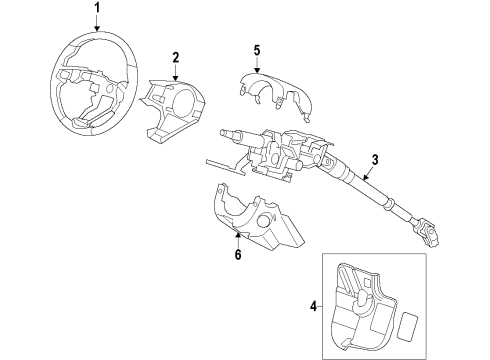 2013 Honda Crosstour Steering Column & Wheel, Steering Gear & Linkage Column Assembly, Steering (Driver Side) Diagram for 53200-TP6-A51