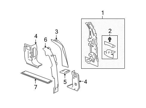 2006 Hummer H3 Rear Body Lower Reinforcement Diagram for 15084117