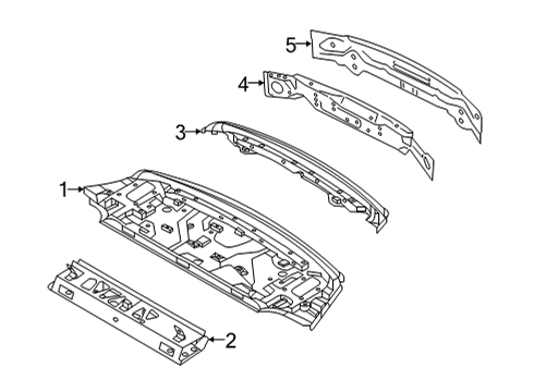 2020 BMW 840i xDrive Gran Coupe Rear Body CROSS MEMBER FOR PARTITION Diagram for 41007431614