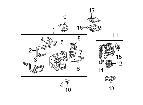 2007 Toyota FJ Cruiser Air Conditioner Filter Diagram for 87139-47010-83