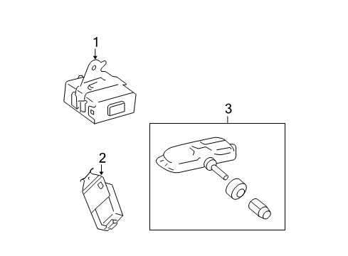 2014 Scion iQ Tire Pressure Monitoring Receiver Diagram for 89760-74010