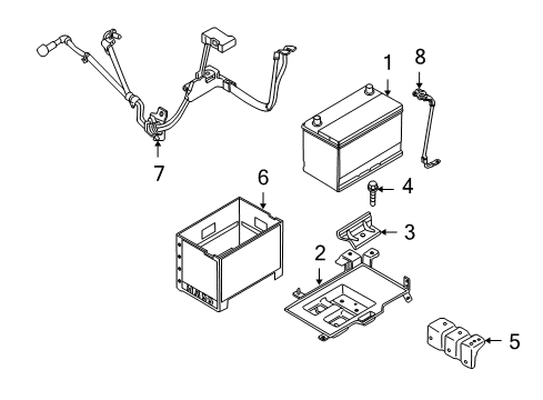 2007 Kia Rondo Battery Wiring Assembly-Earth Diagram for 918301D300