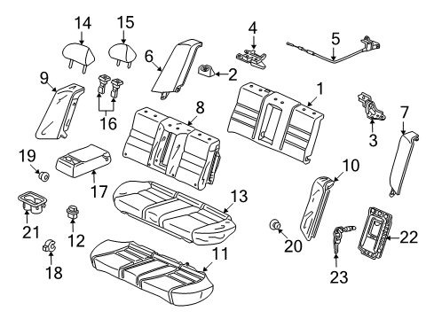 2012 Honda Accord Rear Seat Components Bracket, L. Seat Pivot Diagram for 82690-TA5-A01