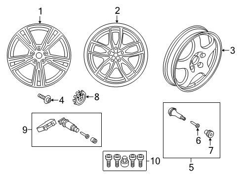 2020 BMW Z4 Wheels Disk Wheel, Light Alloy, In Diagram for 36116883637