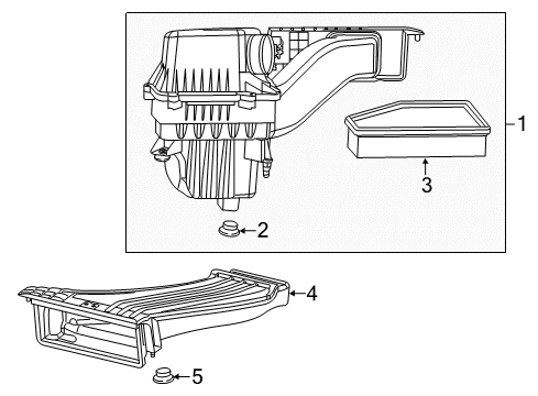 2017 Chrysler Pacifica Air Intake Air Cleaner Duct Diagram for 68235293AF