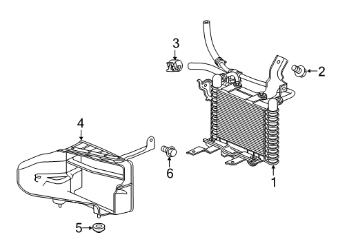 2018 Honda Clarity Oil Cooler Guide Comp (ATf) Diagram for 25550-5WL-A00