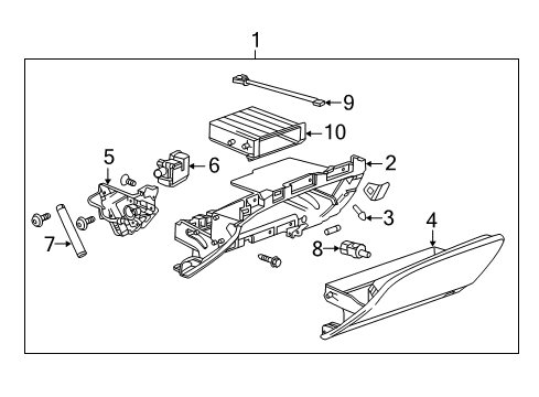 2014 Cadillac XTS Glove Box Holder Diagram for 22878085