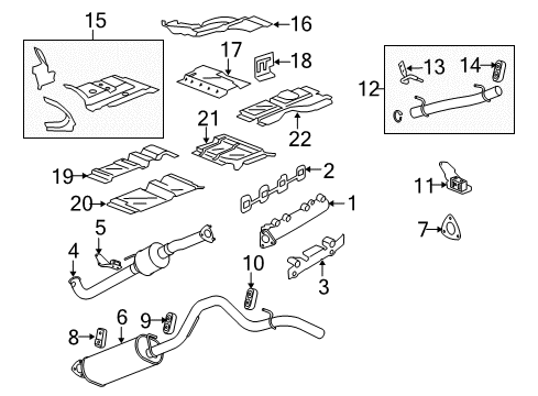 2007 GMC Savana 2500 Exhaust Components, Exhaust Manifold Adapter-Exhaust Turbo Inlet Pipe Diagram for 98050150