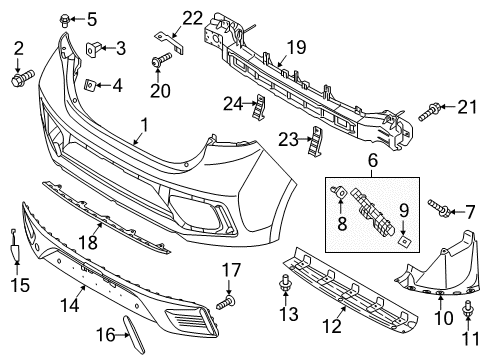 2021 Hyundai Ioniq Bumper & Components - Rear Cover-Rear Bumper Side Under, RH Diagram for 86696-G2000