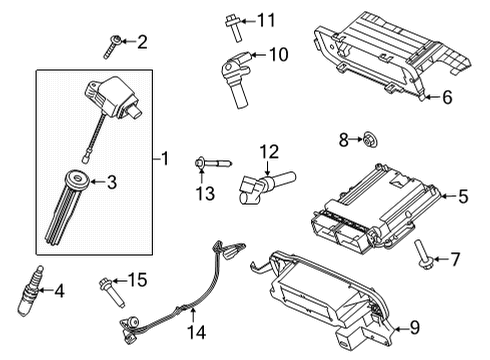 2021 Ford F-150 Ignition System Camshaft Sensor Bolt Diagram for -W506856-S450