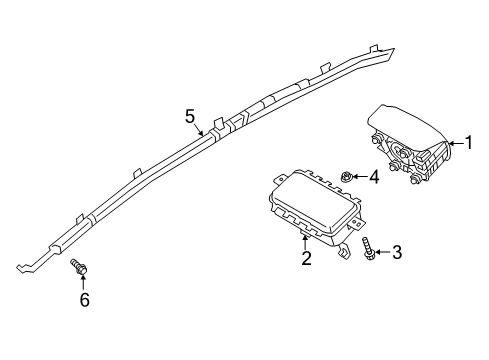 2022 Hyundai Accent Air Bag Components Sensor Assembly-A Type Crash Diagram for 95920F6000