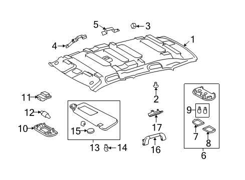 2012 Scion xD Interior Trim - Roof Map Lamp Assembly Diagram for 81260-52100-B0