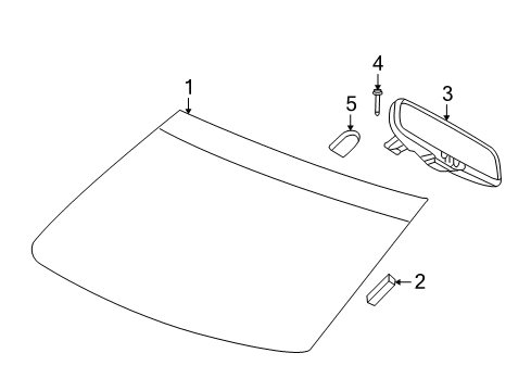 2008 Chrysler Town & Country Windshield Glass Windshield-Shipping Assembly - 30 Lite Diagram for 68030373AA