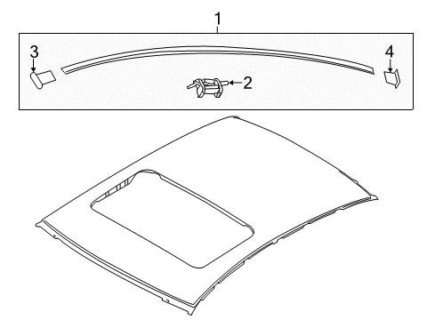 2011 Kia Forte Exterior Trim - Roof Piece-Roof GARNISH E Diagram for 872531M000