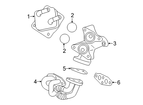 2022 Lexus RX350L Engine Oil Cooler Pipe, Oil Cooler Diagram for 15767-31032