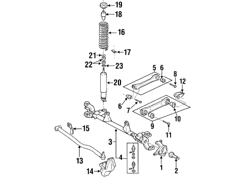 1997 Jeep Cherokee Front Suspension Components BUSHING-Spring Diagram for 52000229