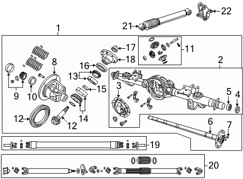 2021 Ram 1500 Axle & Differential - Rear BRG Kit-Drive PINION Diagram for 68340261AB