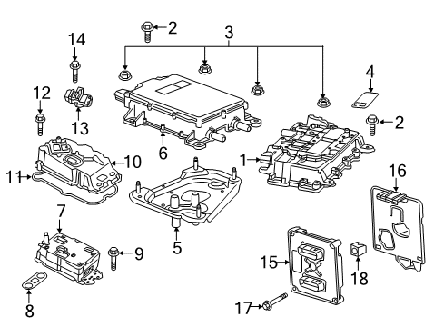 2016 Chevrolet Volt Electrical Components Inverter Bolt Diagram for 11589258