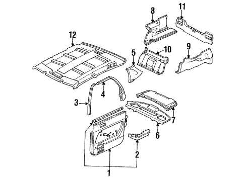 1995 Acura Legend Interior Trim Switch Assembly, Power Window Master (Wood) Diagram for 35750-SP1-A11