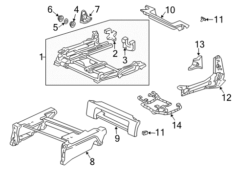 2008 Honda Pilot Power Seats Cord, L. Power Seat (No-Memory) Diagram for 81711-S3V-A32