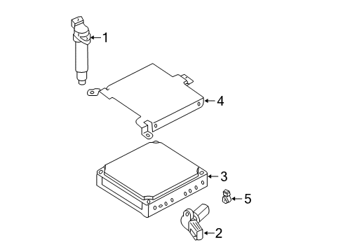 2006 Nissan Sentra Powertrain Control Engine Control Module Diagram for 23710-ZG50B